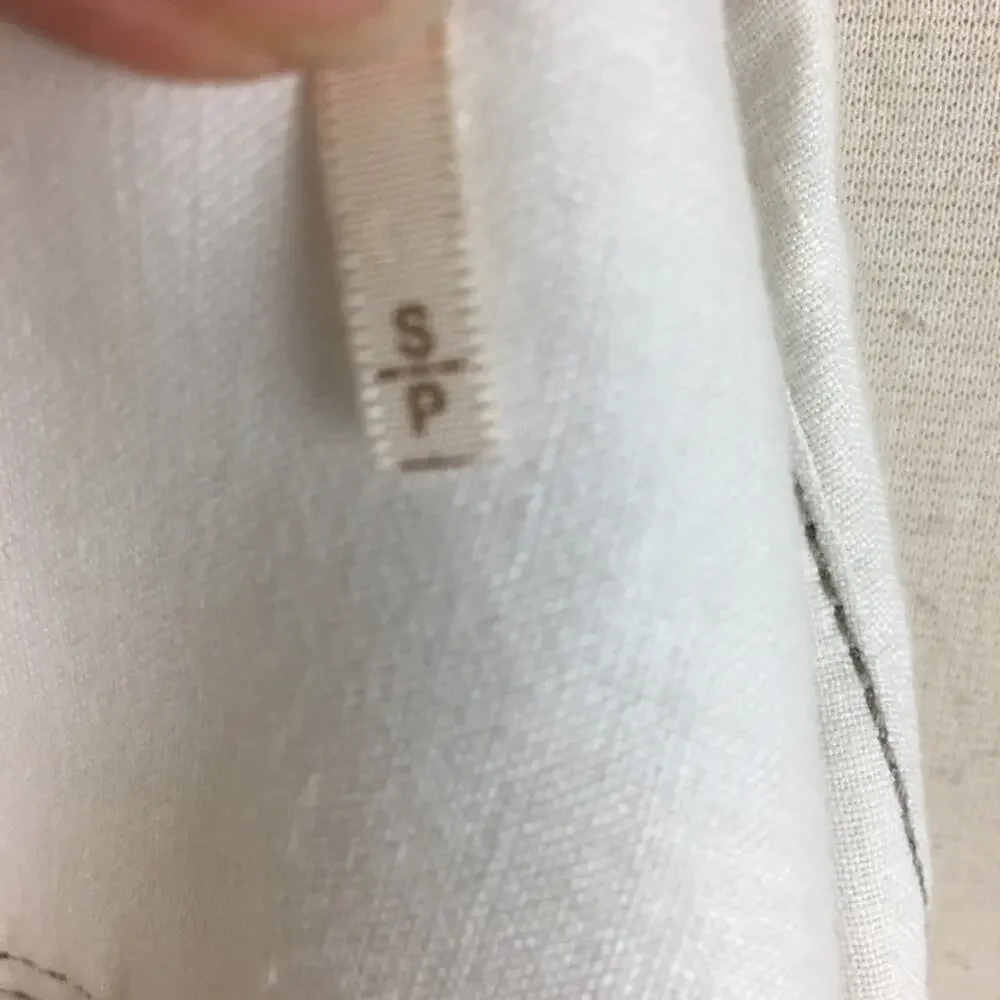 Free People White Linen Long Sleeve  Button Down Small